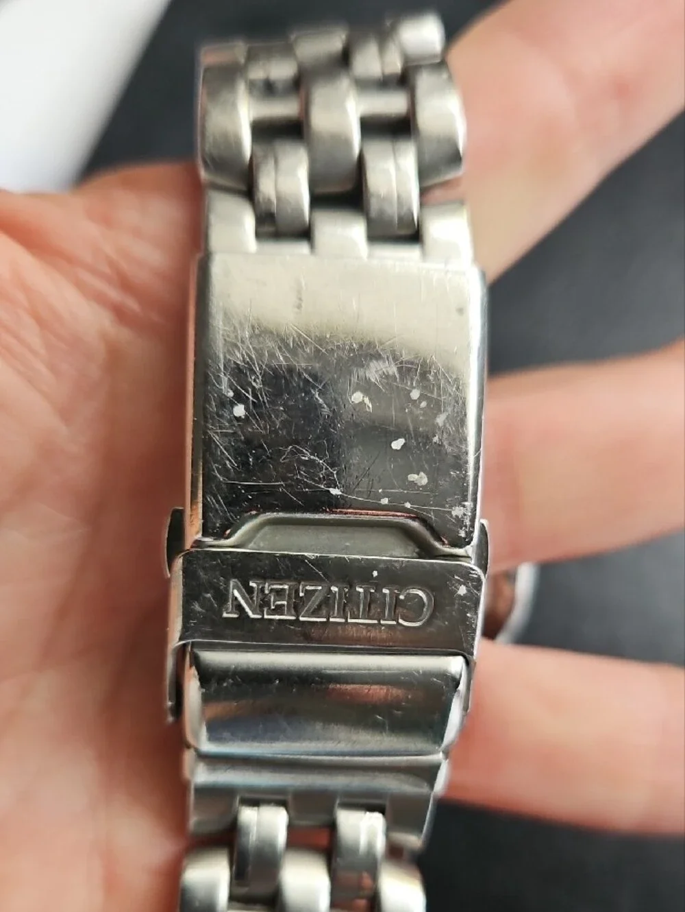 Citizen Silver Stainless Steel Chronograph Watch with White Dial